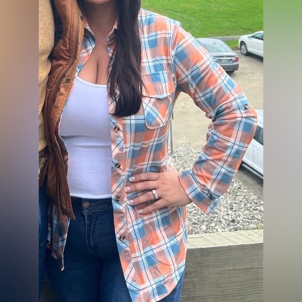 Fall button down flannel top - Picture 5 of 5